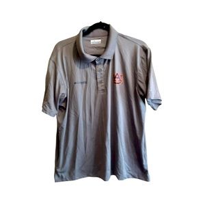 Columbia polo men’s size large Auburn logo gray 95% polyester PFG